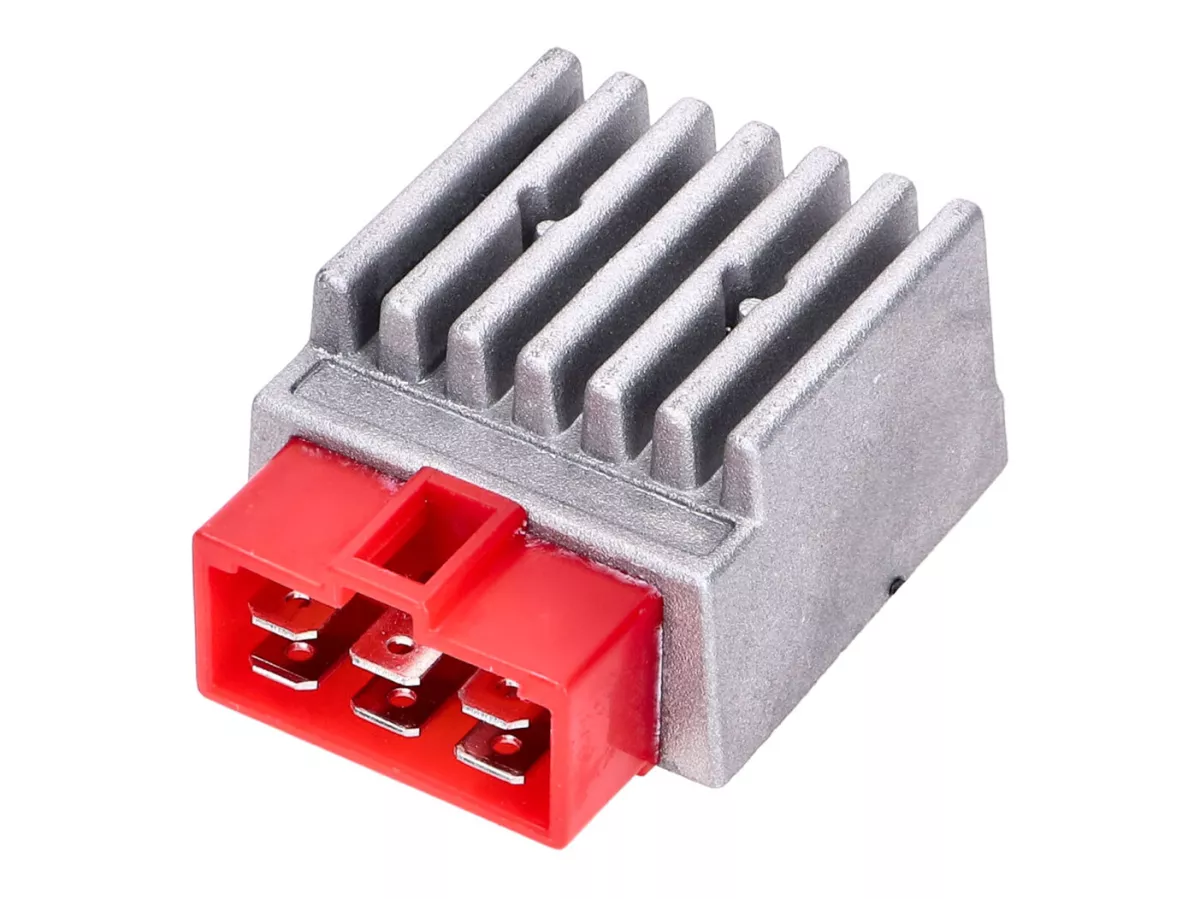 Regler / Gleichrichter -101 OCTANE- mit Blinkgeber, Stecker rot für Derbi Senda, GPR, Aprilia RX, SX 50, Gilera RCR
