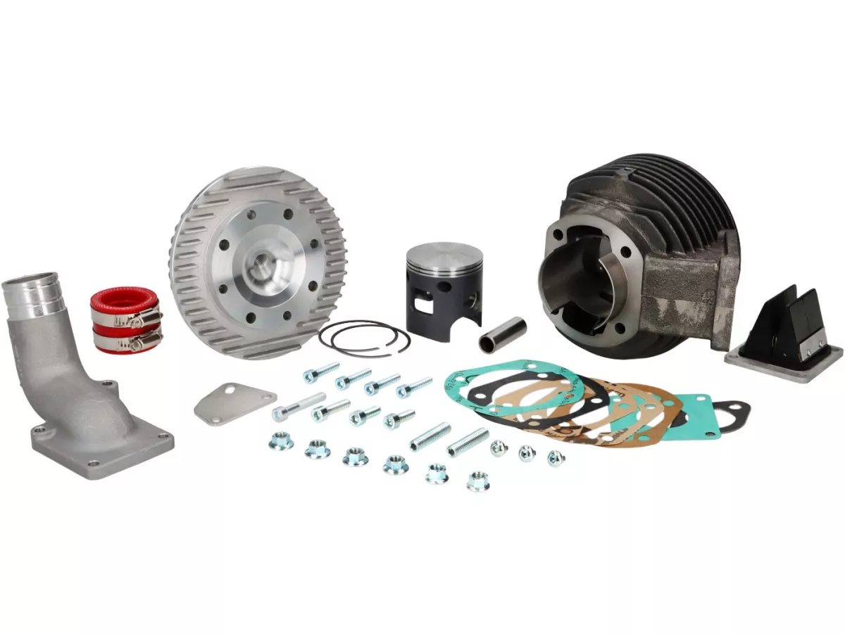 Cylindre -ITALKAST GR-V 132 ccm Ø57.5mm, course=51mm, fonte grise, admission directe reed- Vespa PV125, ET3, PK125