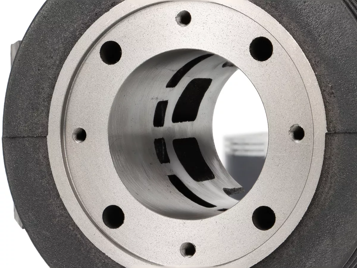 Cylindre -ITALKAST GR-V 132 ccm Ø57.5mm, course=51mm, fonte grise, admission directe reed- Vespa PV125, ET3, PK125