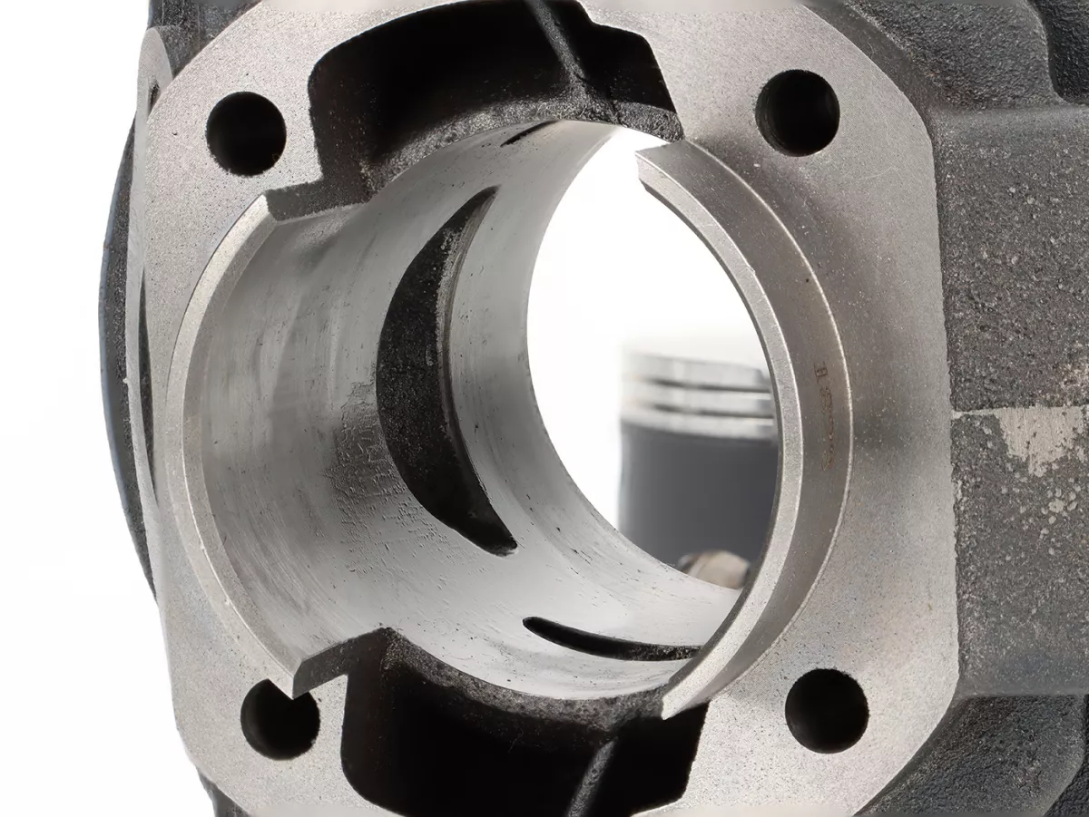 Cylinder -ITALKAST GR-V 125 ccm Ø55mm, stroke=51mm, grey cast iron, direct inlet reed- Vespa PV125, ET3, PK125