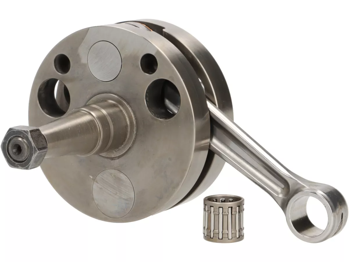 Cigüeñal -KINGWELLE (carrillada completa, admisión de diafragma, biela primatist)- carrera 64mm, biela 128mm- Vespa PX - se adapta a Quattrini M232/M244