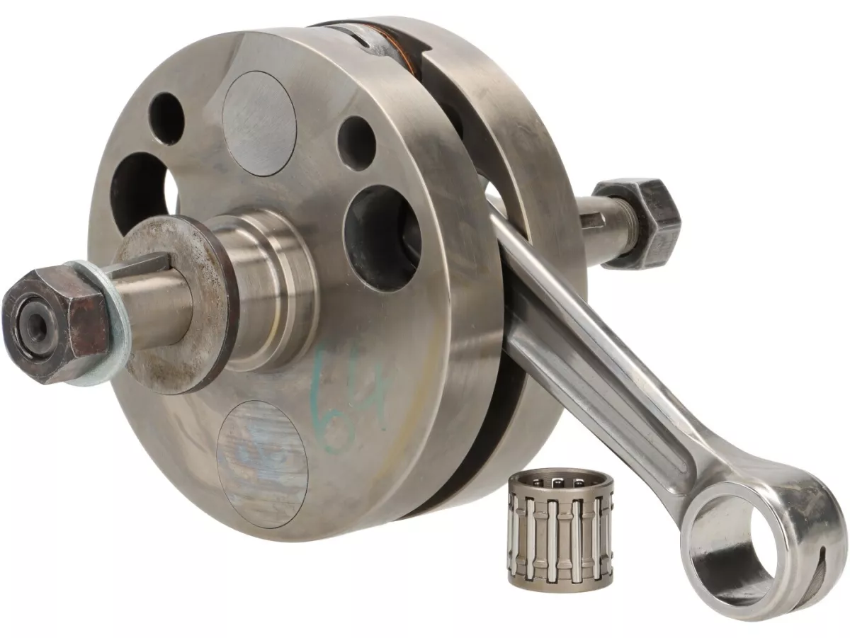 Cigüeñal -KINGWELLE (carrillada completa, admisión de diafragma, biela primatist)- carrera 64mm, biela 128mm- Vespa PX - se adapta a Quattrini M232/M244