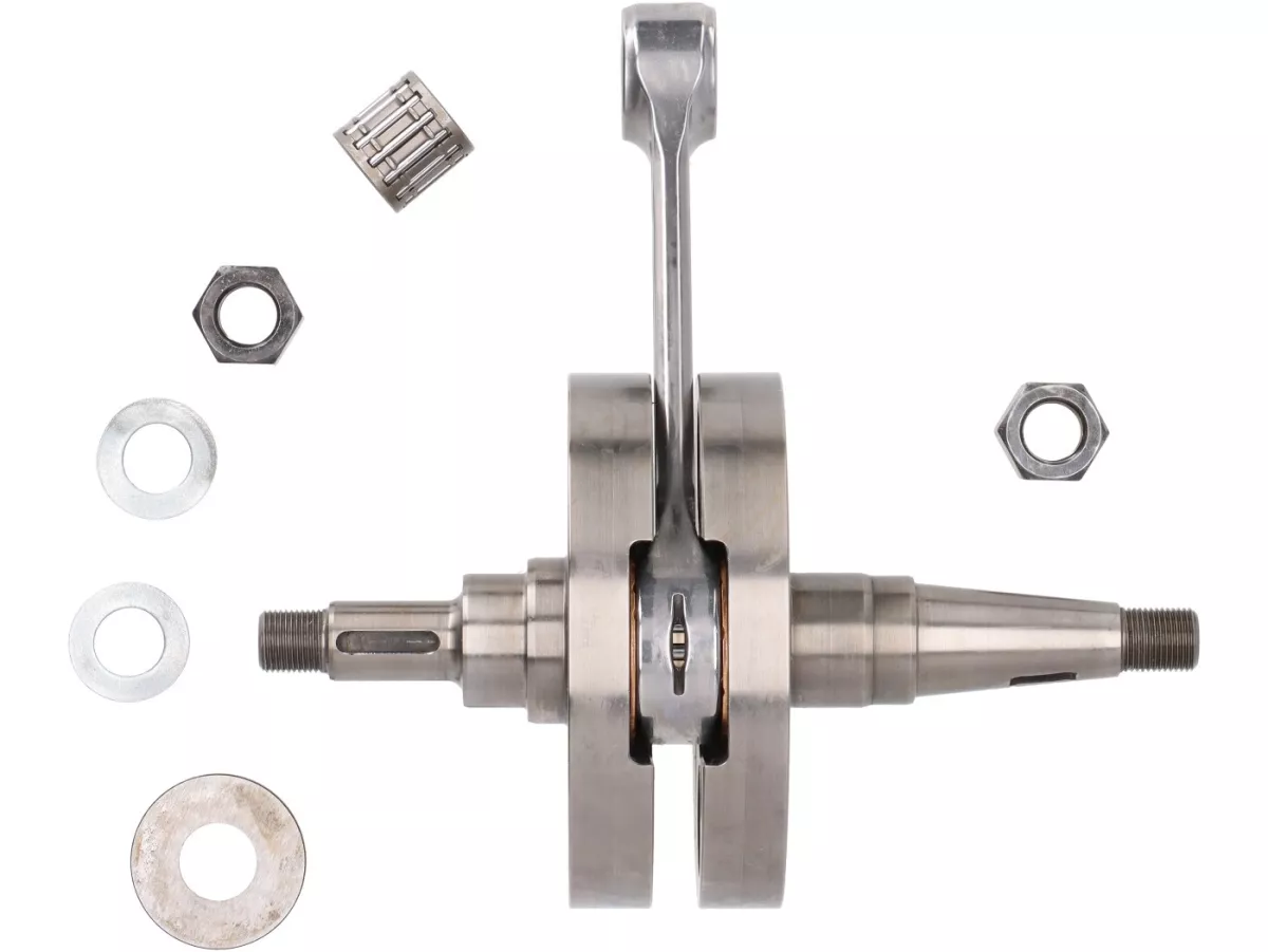 Cigüeñal -KINGWELLE (carrillada completa, admisión de diafragma, biela primatist)- carrera 64mm, biela 128mm- Vespa PX - se adapta a Quattrini M232/M244