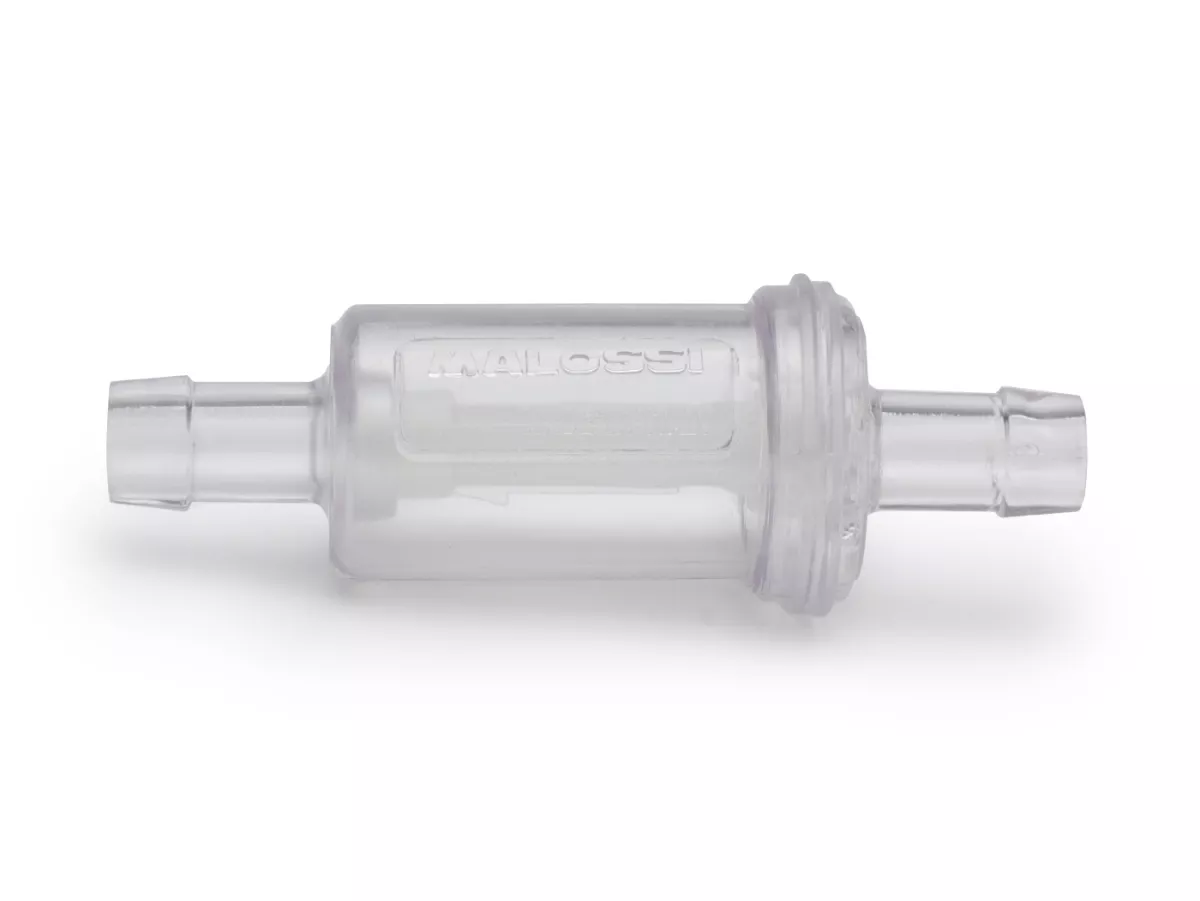 Filter bensin -MALOSSI- transparan, lebar sambungan Ø = 8mm