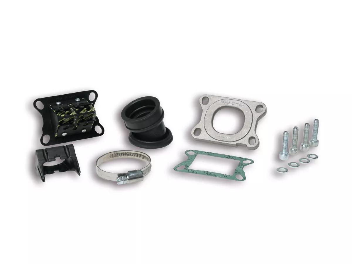 Intake manifold termasuk diafragma -MALOSSI MHR X360 Ø30mm, Ø35mm- MinarelliI AM3-AM6, Derbi D50B0, D50B1, EBE050, EBS050, Keeway KW1E40QMB-2, Aprilia MX50, RS50, RX50, SX50, Tuono50, Derbi Senda50, GPR50, Peugeot XPS50, XR6, XR7, Rieju RS50, Yamaha TZR50