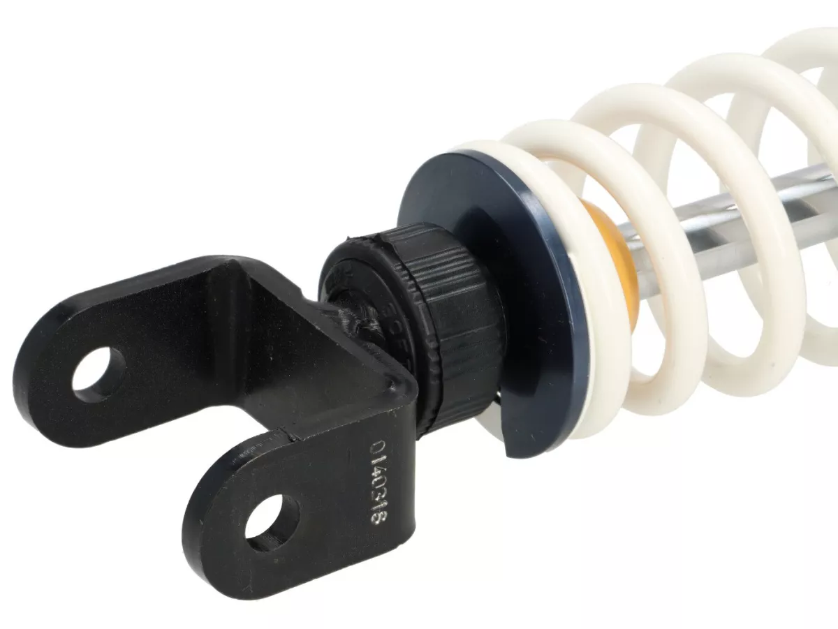 Amortiguador trasero -MALOSSI RS24- 343mm- Vespa PX80, PX125, PX150, PX200, T5 125cc, Rally180 (VSD1T), Rally200 (VSE1T), Sprint150 (VLB1T), TS125 (VNL3T), GT125 (VNL2T), GTR125 (VNL2T)