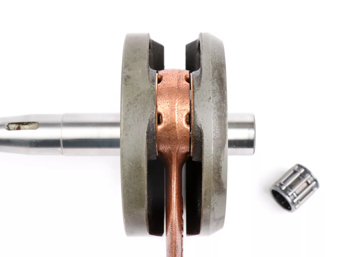 Vilebrequin -MALOSSI- Piaggio Ciao, Boss, Boxer, SI, Grillo, Bravo, Superbravo, PX (course de 43mm pour axe de piston Ø=10mm)