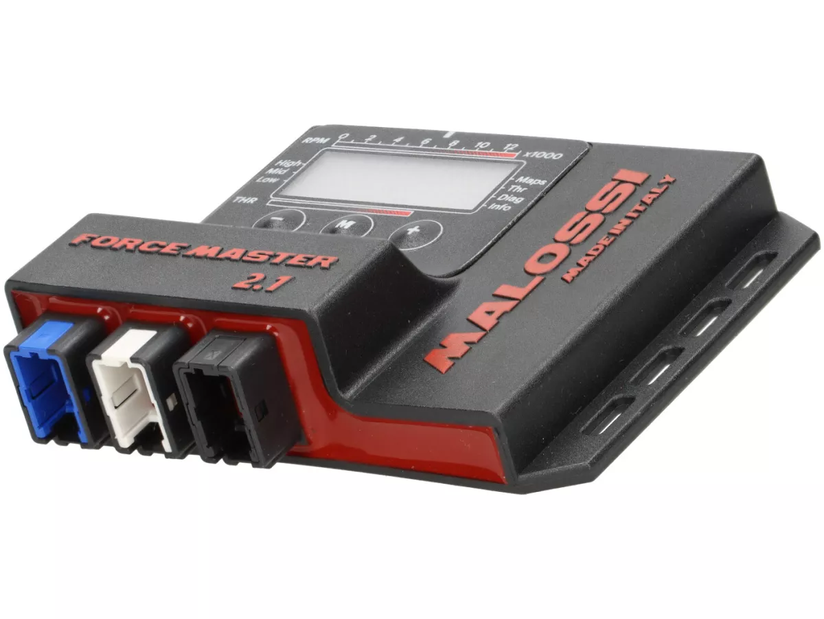 Control device fuel injection -MALOSSI- Forcemaster 2.1 - Vespa GTS 300ie, Vespa GTV 300ie, Vespa GTS 300ie Super Sport, Aprilia Scarabeo 300ie, Aprilia Sportcity 300ie, SR Max 300ie, Derbi Rambla 300ie, Gilera Nexus 300ie, Piaggio Beverly 300ie, Piaggio