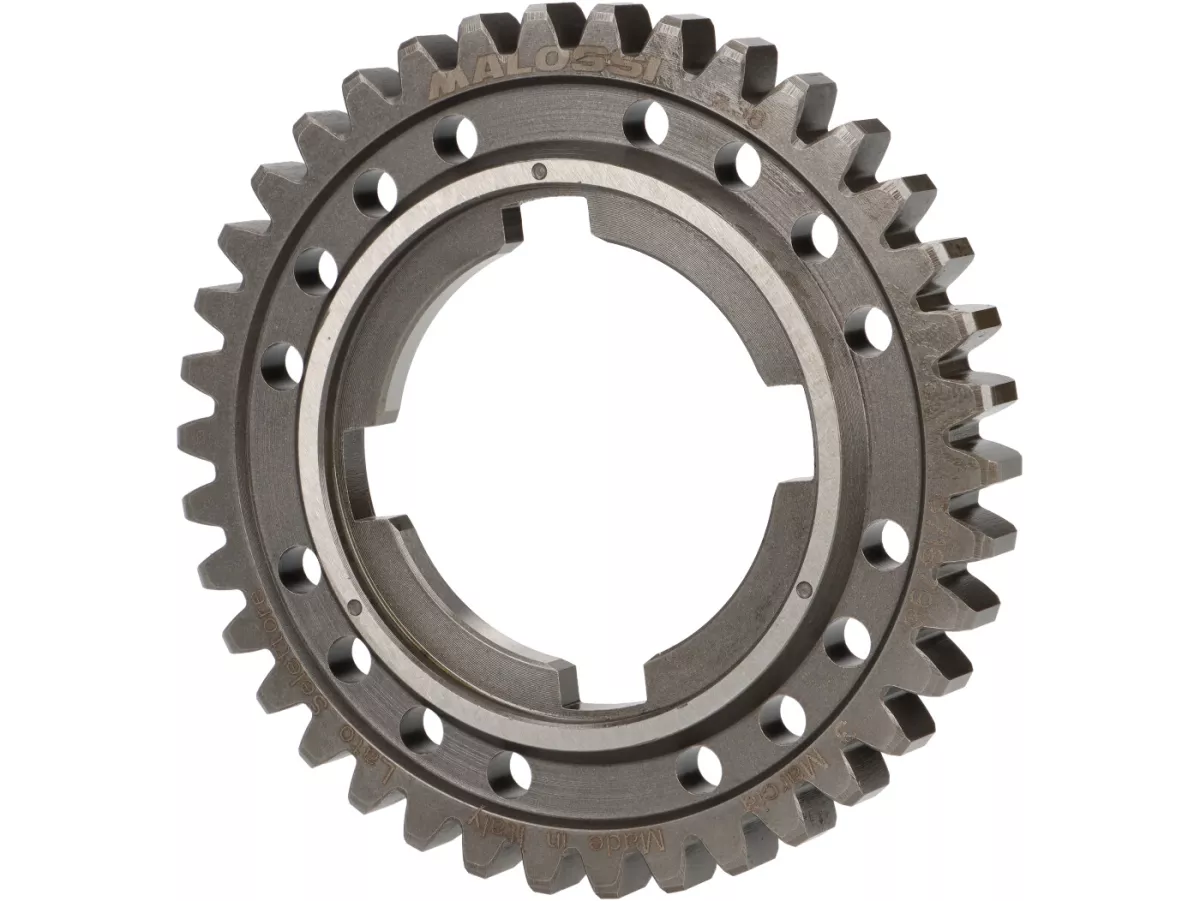 Engranaje 3 -MALOSSI, tipo Lusso- Vespa PX125-200 (1984-), T5 125cc, Cosa125-200, LML Star/Stella125/150 2 tiempos - 38 dientes