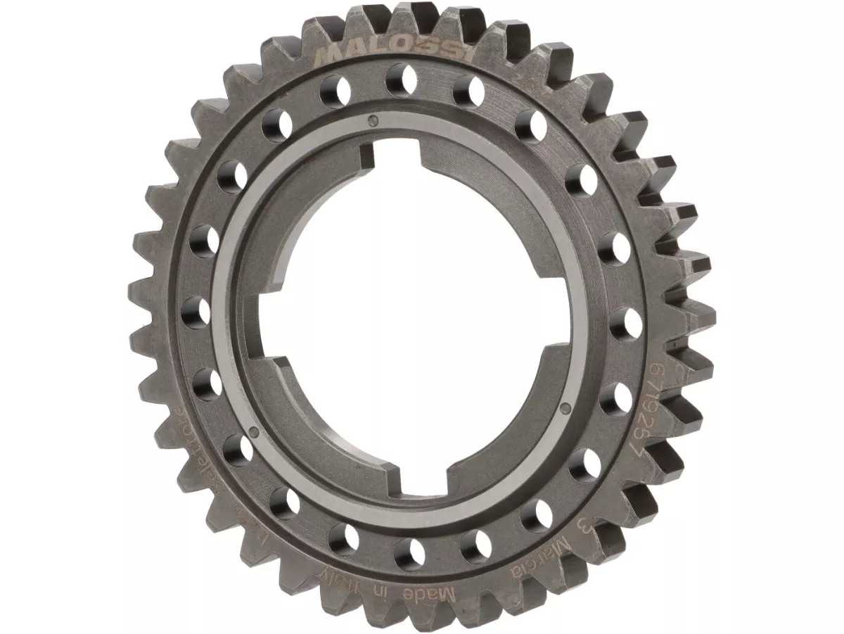 Engranaje 3 -MALOSSI, tipo Lusso- Vespa PX125-200 (1984-), T5 125cc, Cosa125-200, LML Star/Stella125/150 2 tiempos - 37 dientes