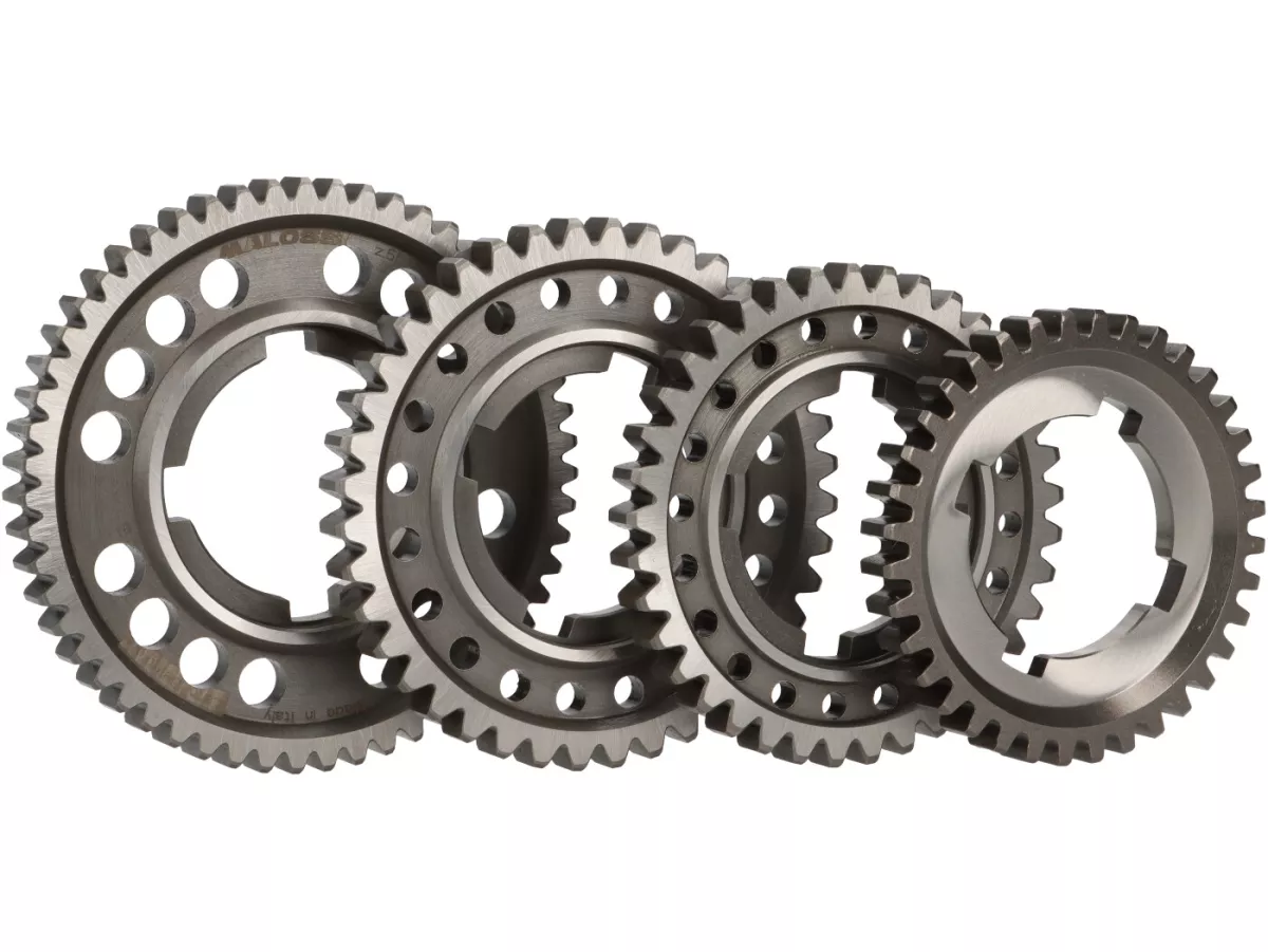 Set di ingranaggi -MALOSSI SPORT- Vespa PX Lusso (1984-) 125-150-200cc - 55, 40, 37 e 36 denti