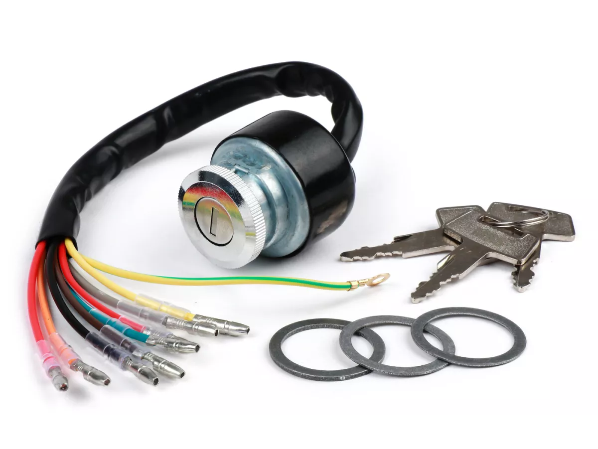 Ignition switch  Lambretta -MB DEVELOPMENTS- LI (series 1-3), LIS, SX, TV (series 2-3), DL, GP - AC, DC or AC/DC