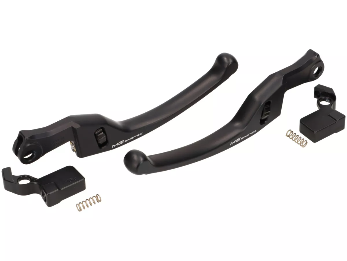 Bromshandtagssats -MG-BIKETEC- lång (162 mm), EG/ABE - Vespa GTS 125-310 Keyless - svart/svart