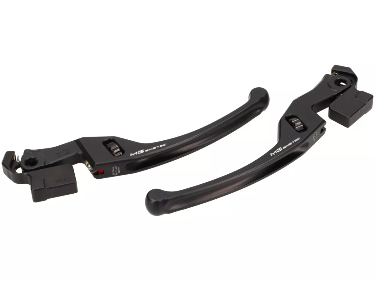Bromshandtagssats -MG-BIKETEC- lång (162 mm), EG/ABE - Vespa GTS 125-310 Keyless - svart/svart