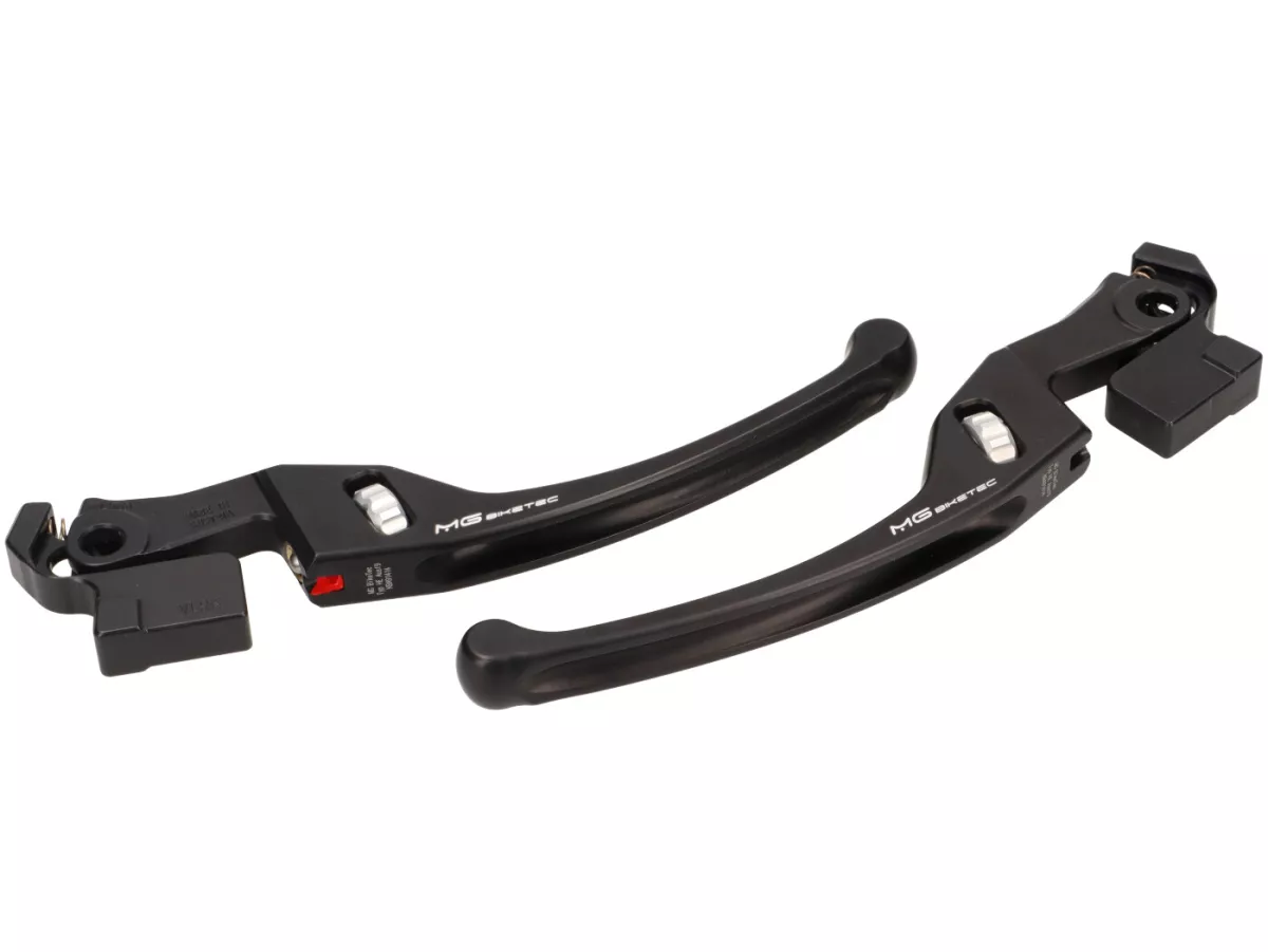 Remhendelset -MG-BIKETEC- lang (162mm), EG/ABE - Vespa GTS 125-310 Keyless - zwart/zilver