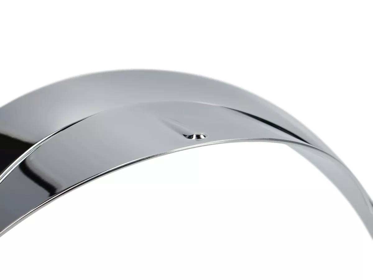 Headlight rim with visor -MOTO NOSTRA Vespa GTS Keyless, 125 (ZAPMD3202, ZAPMD3203), Vespa GTS 300 HPE (ZAPMD3103, ZAPMD3104) - chrome