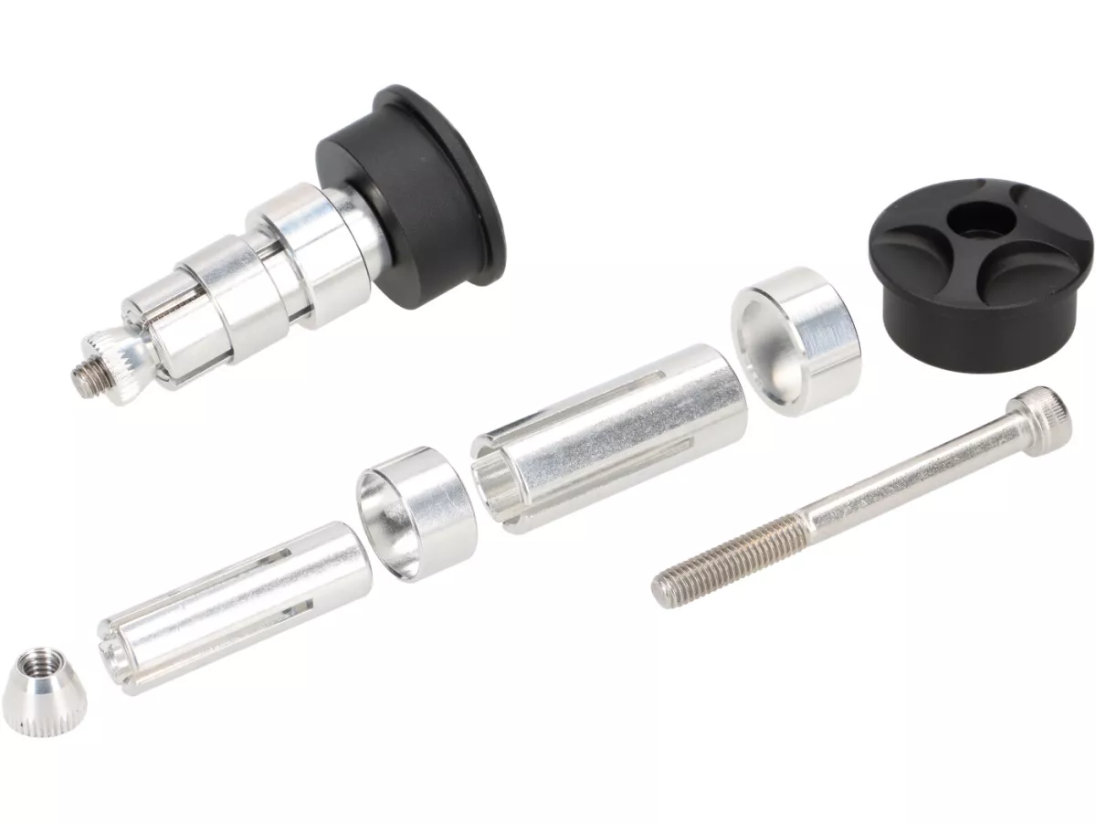 Spiegelset -MOTO NOSTRA 1408, aluminium CNC, Ø=95mm rond, stuuruiteinden- zwart mat