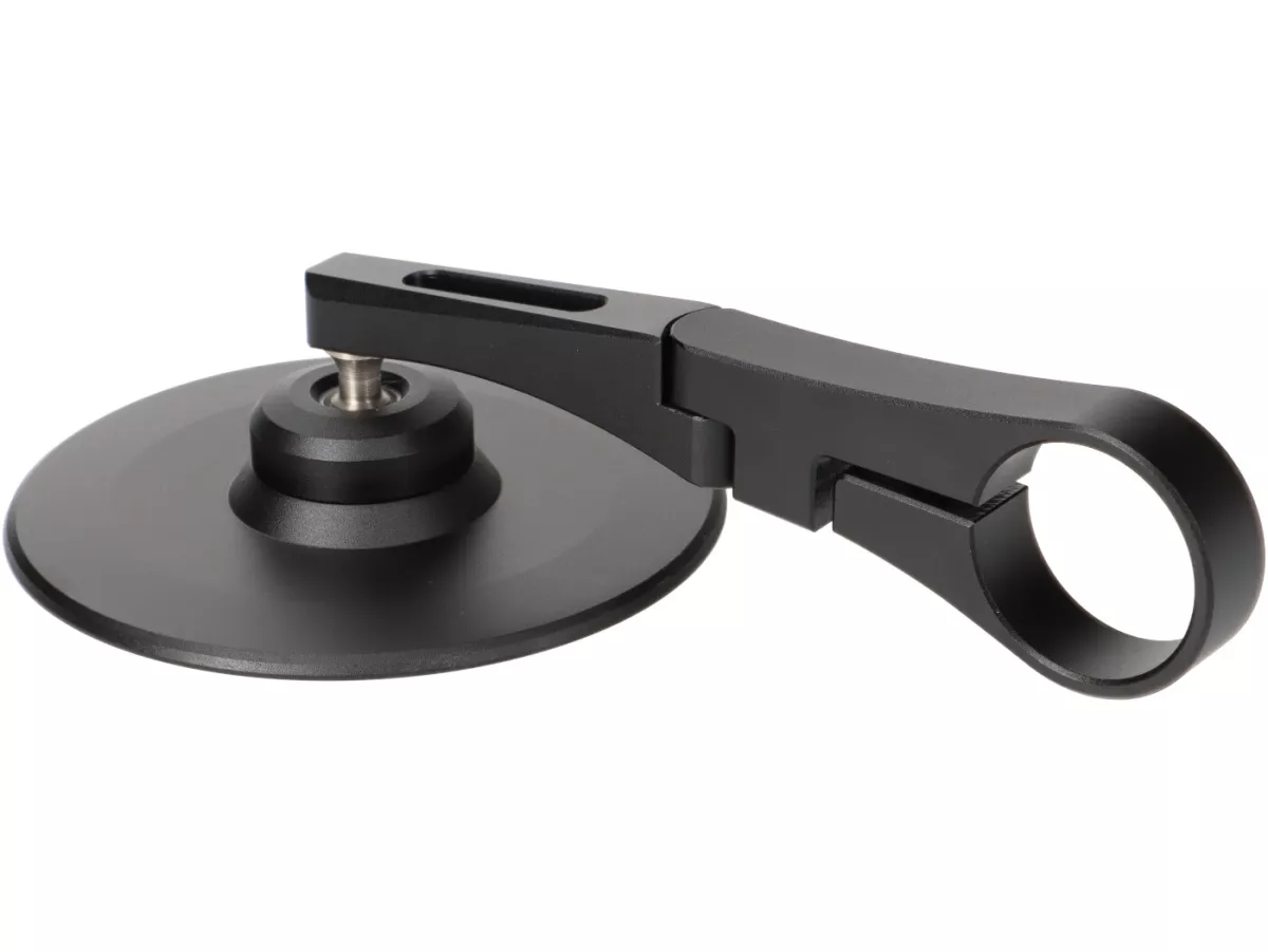 Spiegelset -MOTO NOSTRA 1409, aluminium CNC, Ø=95mm rond, stuuruiteinden- zwart mat