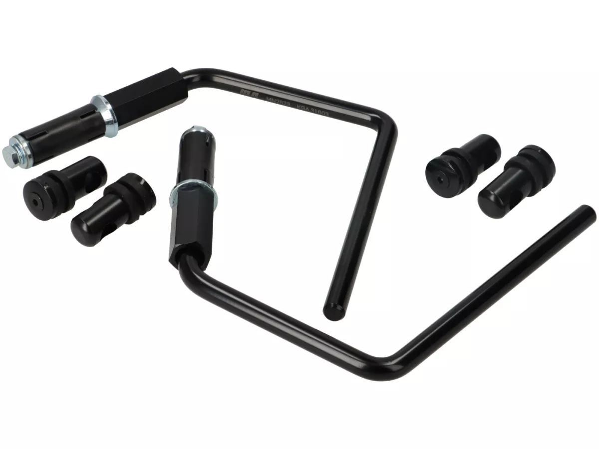 Staffa per parabrezza -MOTO NOSTRA, l=293mm, h=101mm- Vespa GTS, GTS Super, GTS 125-300cc HPE Keyless (2023-) - nero