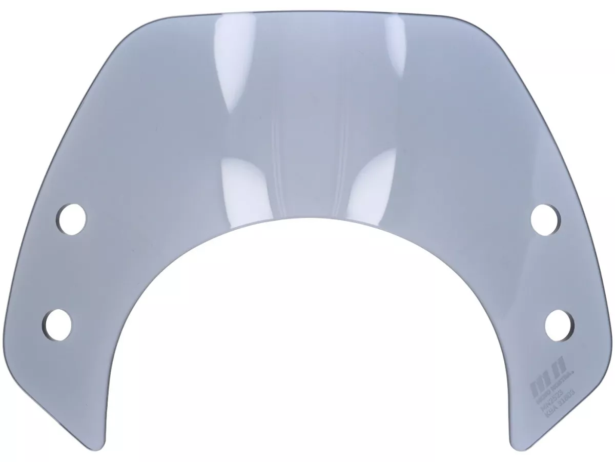 Parabrisas sin soporte -MOTO NOSTRA, a=293mm, h=101mm- Vespa GTS, GTS Super, GTS 125-300cc Keyless (2023-) - gris tintado