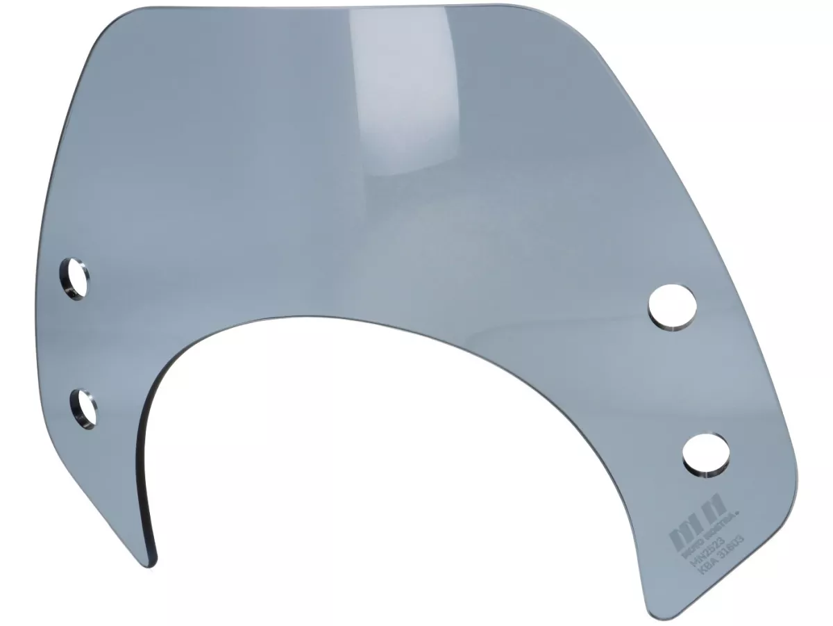 Parabrisas sin soporte -MOTO NOSTRA, a=293mm, h=101mm- Vespa GTS, GTS Super, GTS 125-300cc Keyless (2023-) - gris tintado