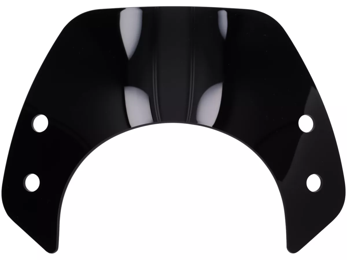 Parabrezza senza supporto -MOTO NOSTRA, l=293mm, h=101mm- Vespa GTS, GTS Super, GTS 125-300cc Keyless (2022-) - nero oscurato