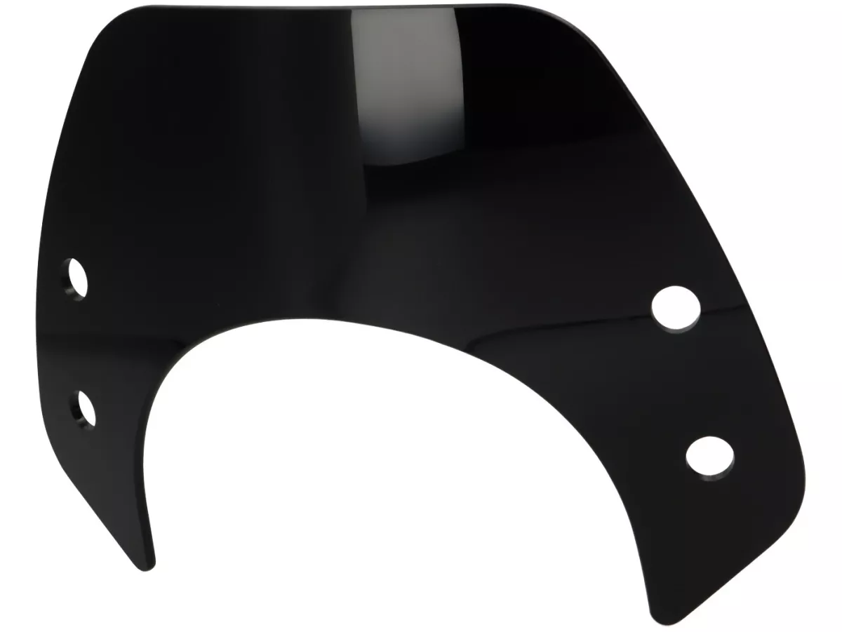 Parabrezza senza supporto -MOTO NOSTRA, l=293mm, h=101mm- Vespa GTS, GTS Super, GTS 125-300cc Keyless (2022-) - nero oscurato