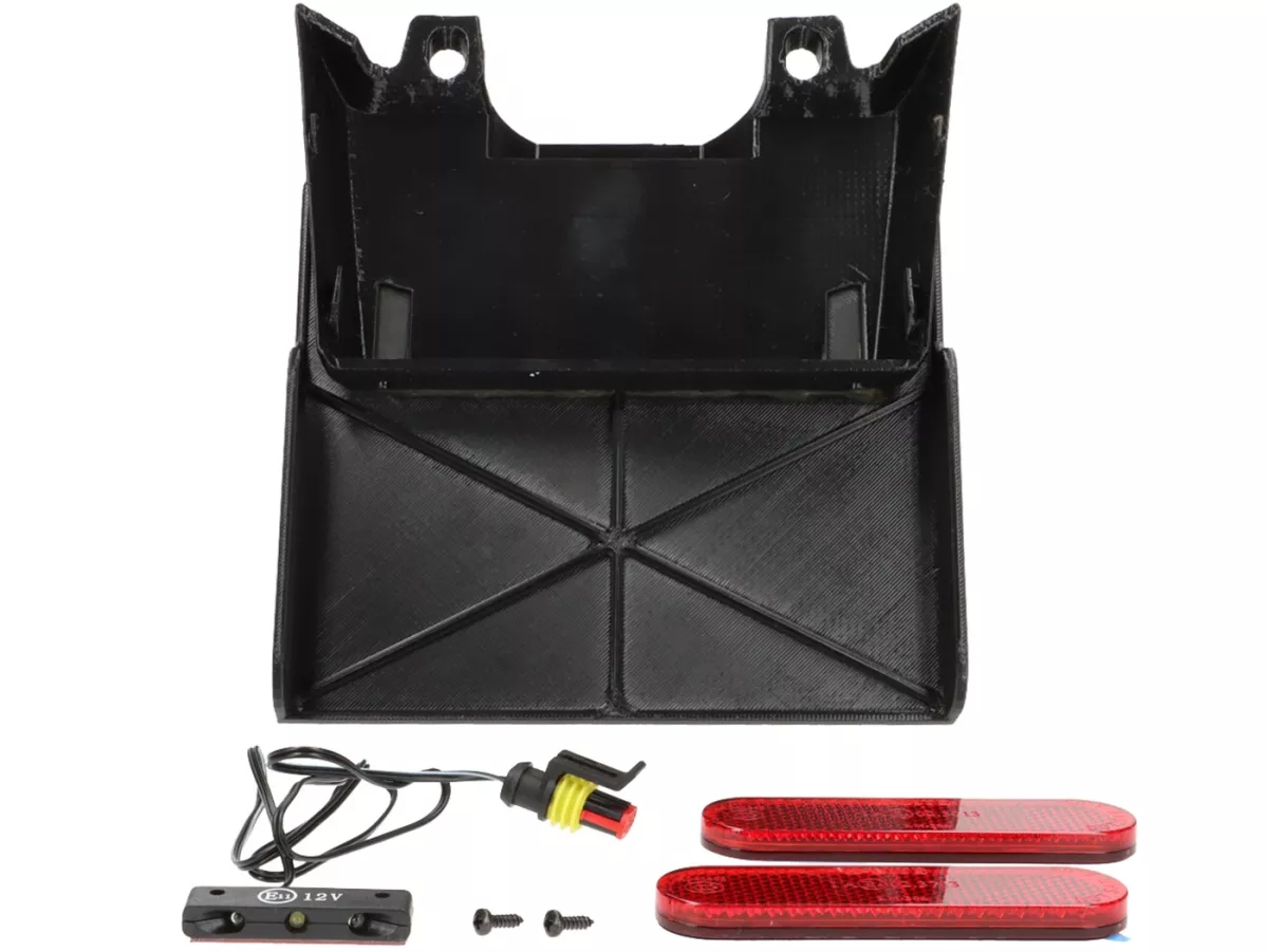 Support de plaque d'immatriculation et d'éclairage de plaque, pas peint  -Moto Nostra, Fully- Vespa GTS 125-310 Keyless, GTV 300 Keyless