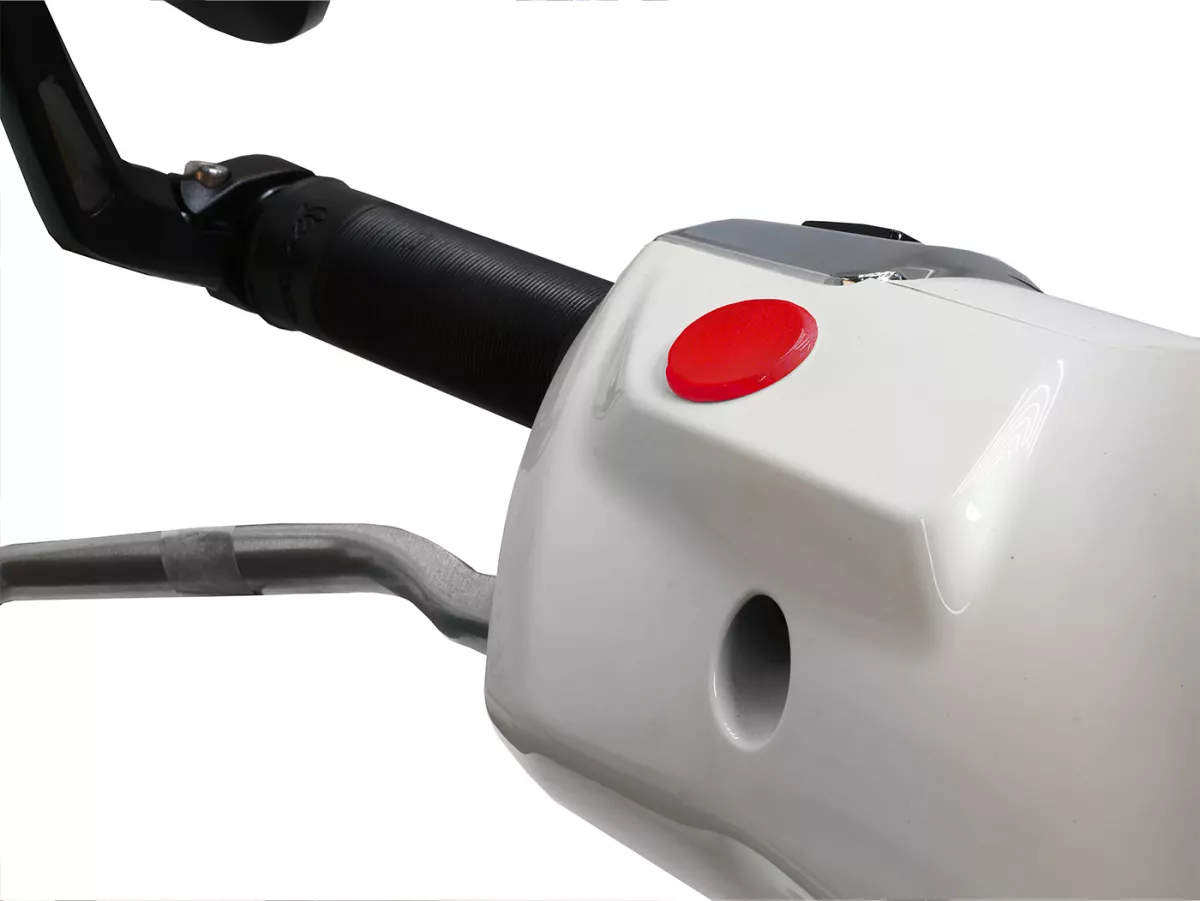 Juego de tapas de los orificios de los espejos -Moto Nostra, Rosso Coraggioso (894)- Vespa GTS 125-310 Keyless Basic, Super, Super Sport, Super Tech