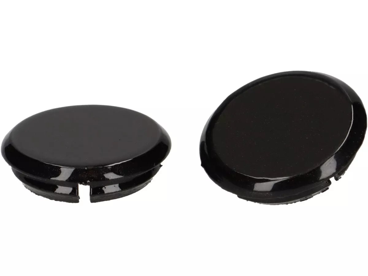 Pair of covers for mirror hole -Moto Nostra,  Nero Convinto (98/A)- Vespa GTS 125-310 Keyless Basic, Super, Super Sport, Super Tech