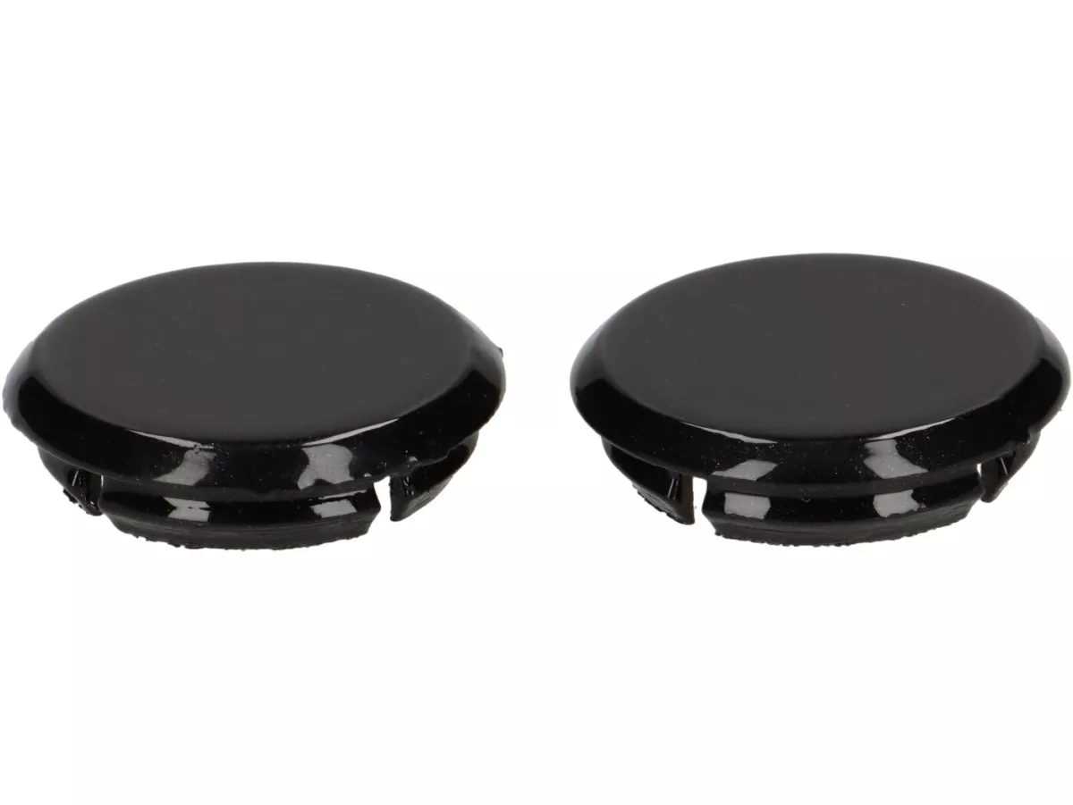 Pair of covers for mirror hole -Moto Nostra,  Nero Convinto (98/A)- Vespa GTS 125-310 Keyless Basic, Super, Super Sport, Super Tech