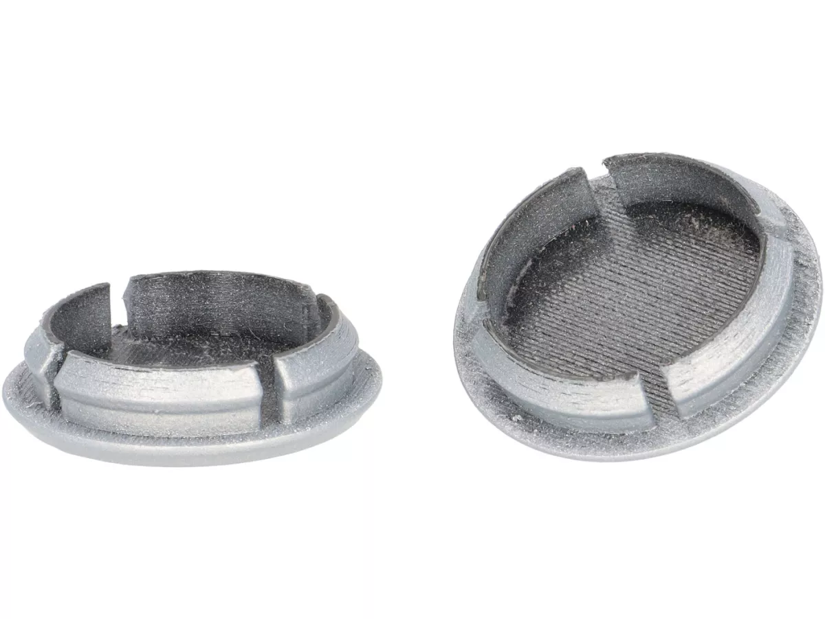 Spiegelgatdekselset -Moto Nostra, Grigio Entusiasta (G23)- Vespa GTS 125-310 Keyless Basic, Super, Super Sport, Super Tech