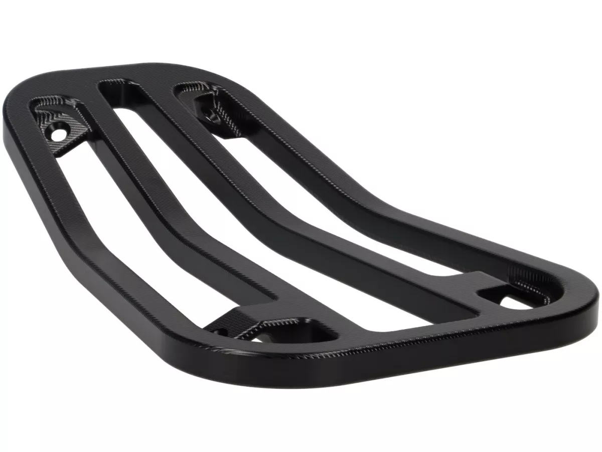 Floor board rack CNC -MOTO NOSTRA- Vespa Primavera 50-150cc, Sprint 50-150cc - shiny black anodised