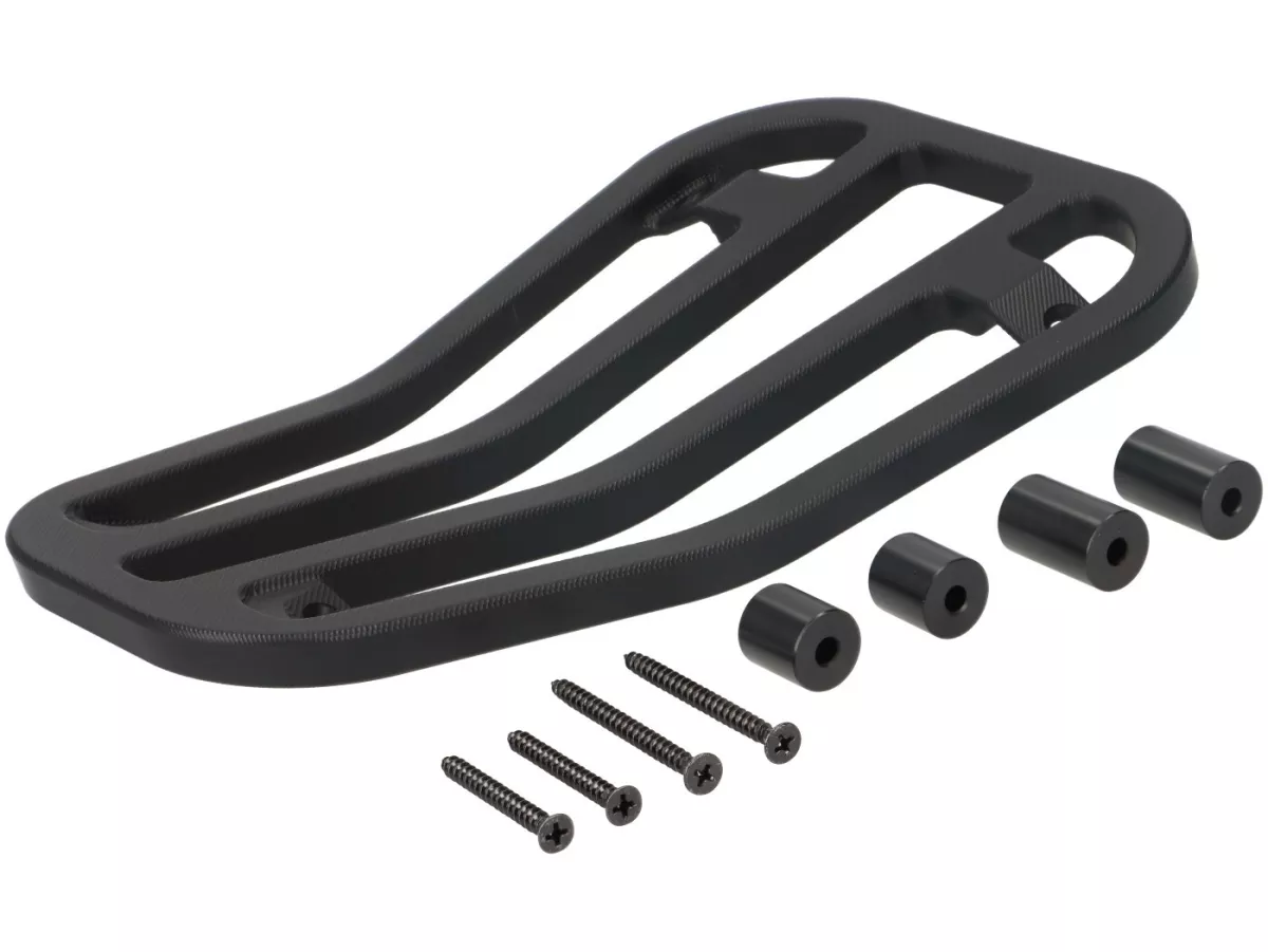 Floor board rack CNC -MOTO NOSTRA- Vespa Primavera 50-150cc, Sprint 50-150cc - matt black anodised