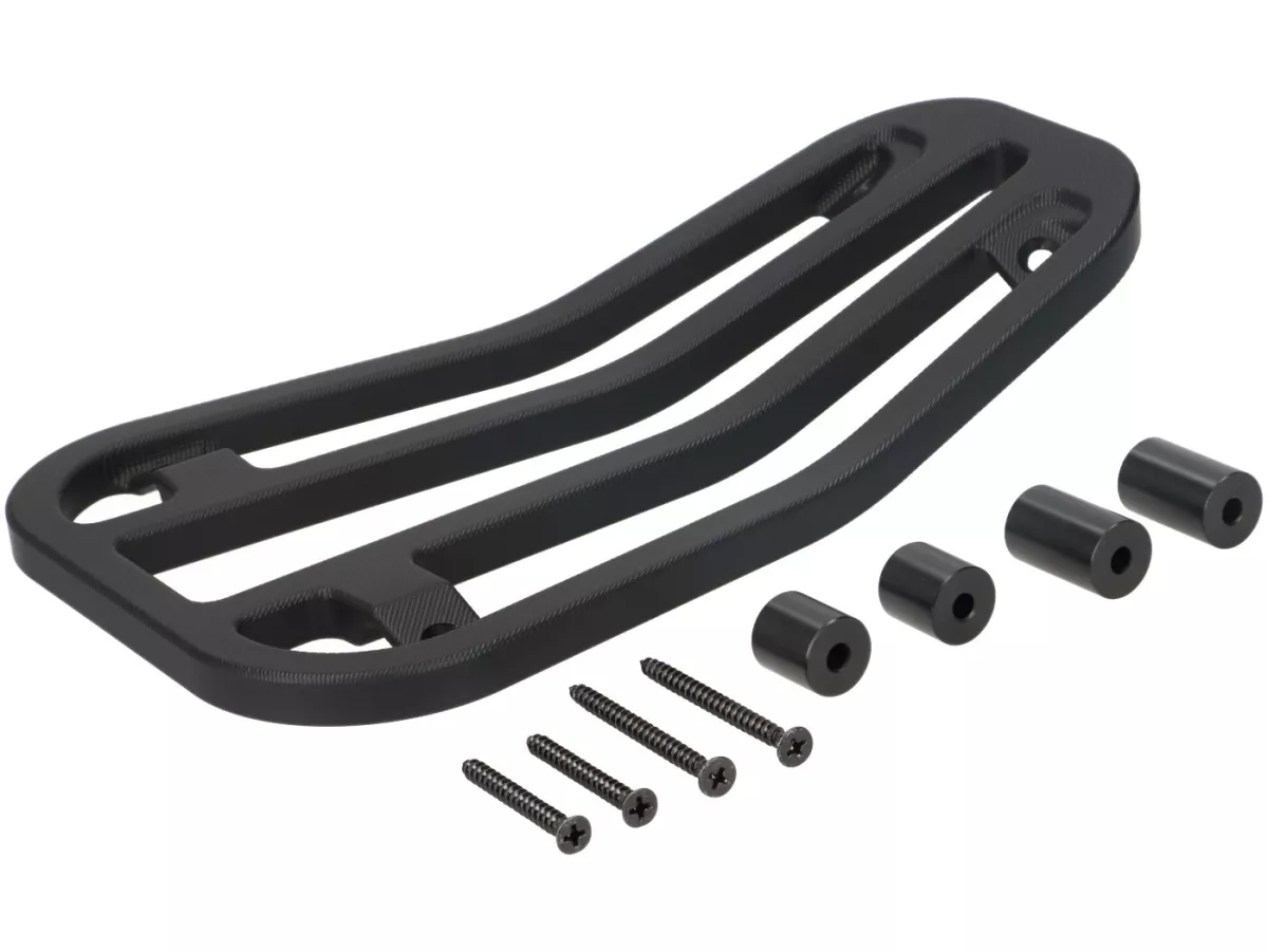 Floor board rack CNC -MOTO NOSTRA- Vespa Primavera 50-150cc, Sprint 50-150cc - matt black anodised