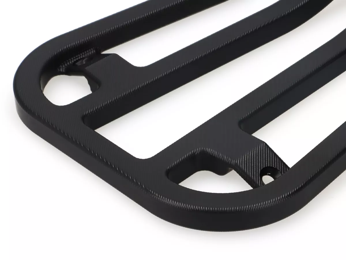 Floor board rack CNC -MOTO NOSTRA- Vespa Primavera 50-150cc, Sprint 50-150cc - matt black anodised