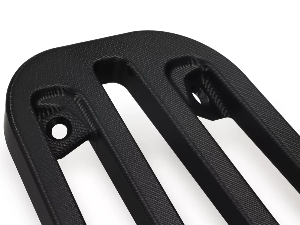 Floor board rack CNC -MOTO NOSTRA- Vespa Primavera 50-150cc, Sprint 50-150cc - matt black anodised