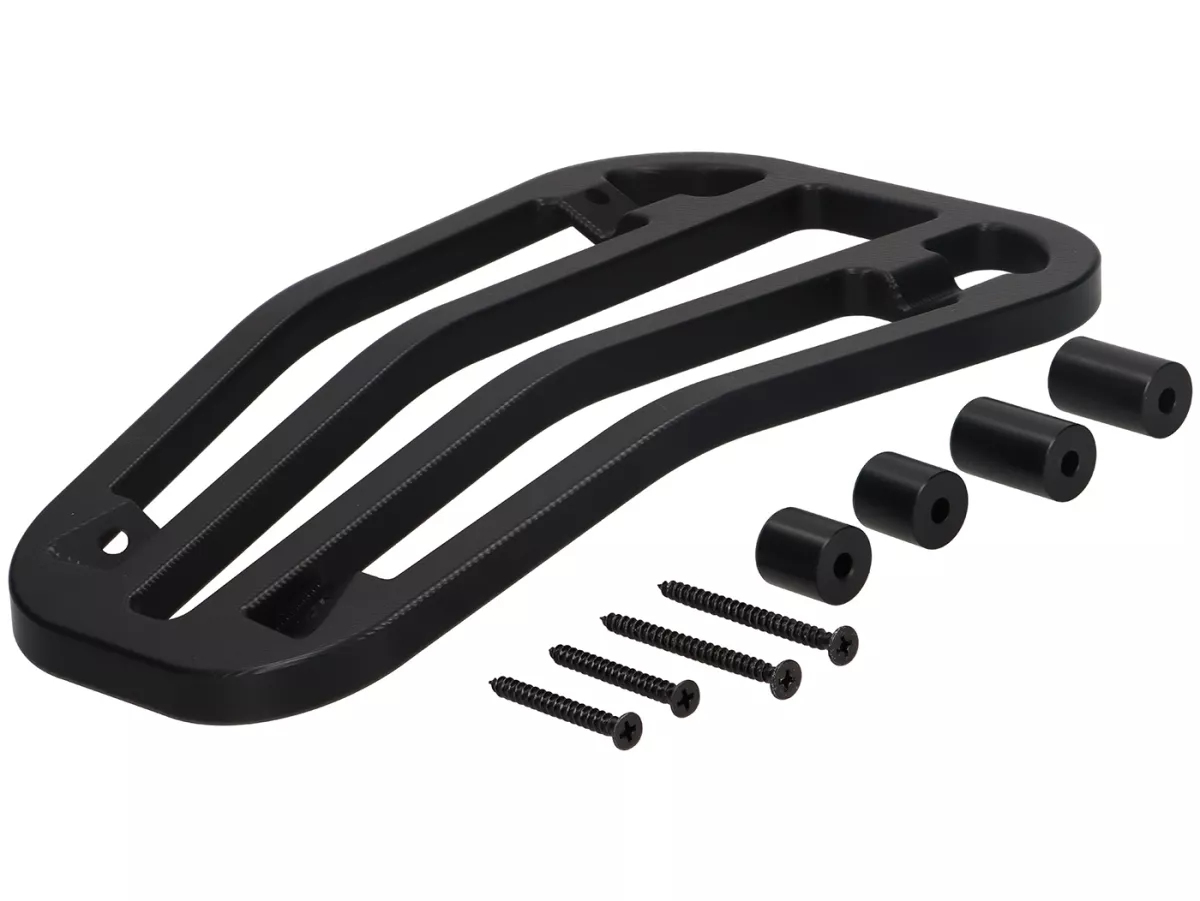 Floor board rack CNC -MOTO NOSTRA- Vespa Primavera 50-150cc, Sprint 50-150cc - matt black anodised
