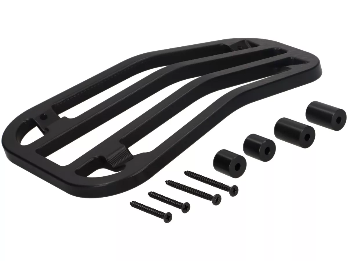 Floor board rack CNC -MOTO NOSTRA- Vespa Primavera 50-150cc, Sprint 50-150cc - matt black anodised