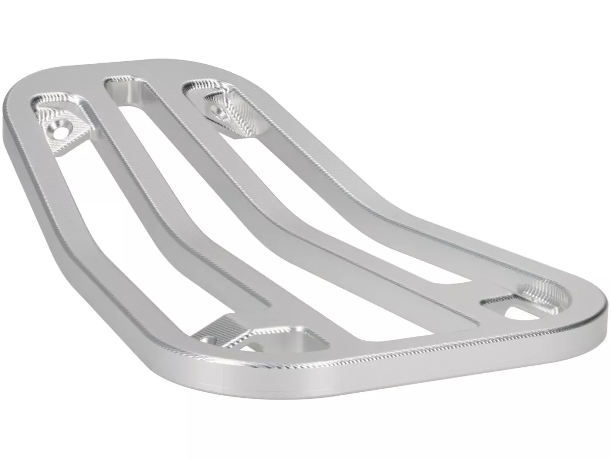Floor board rack CNC -MOTO NOSTRA- Vespa Primavera 50-150cc, Sprint 50-150cc - silver anodised