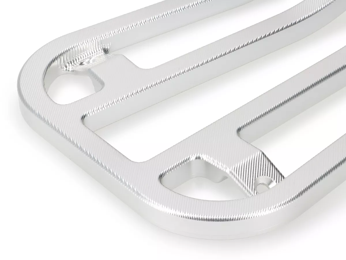 Floor board rack CNC -MOTO NOSTRA- Vespa Primavera 50-150cc, Sprint 50-150cc - silver anodised