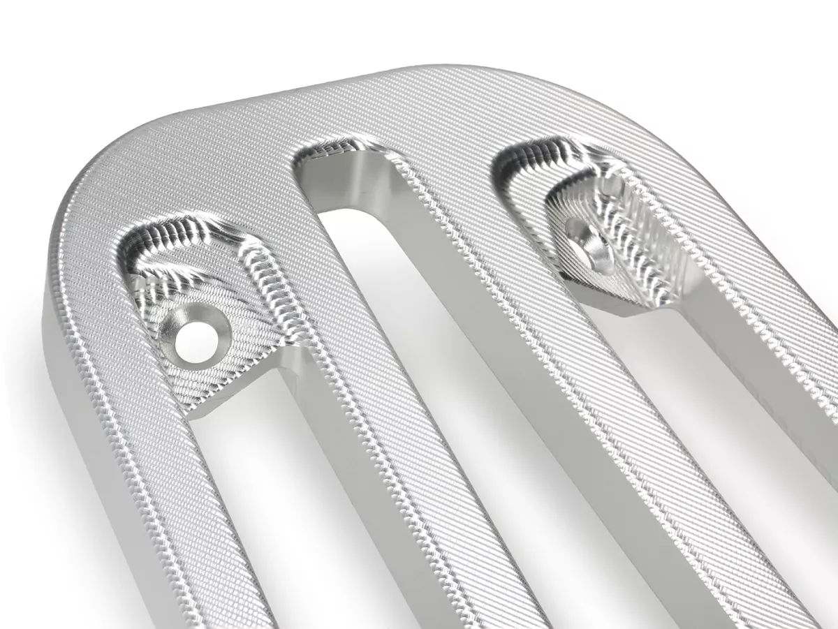 Floor board rack CNC -MOTO NOSTRA- Vespa Primavera 50-150cc, Sprint 50-150cc - silver anodised