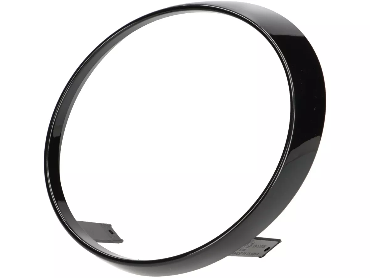 Headlight rim, shiny black -MOTO NOSTRA- Vespa GTS 125-310 Keyless Basic, Super, Super Sport, Super Tech