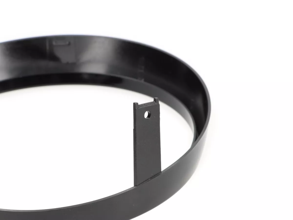 Headlight rim, shiny black -MOTO NOSTRA- Vespa GTS 125-310 Keyless Basic, Super, Super Sport, Super Tech