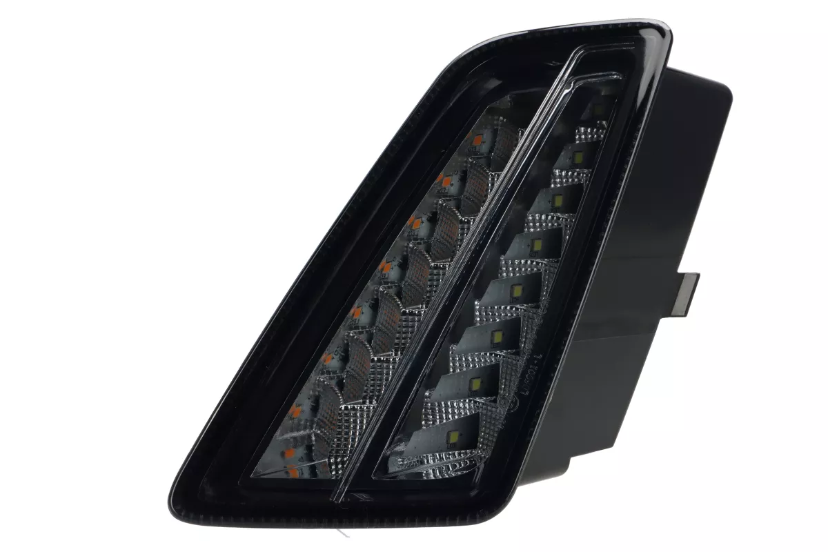 Par de intermitentes delanteros -MOTO NOSTRA- intermitente LED secuencial con luz de marcha diurna (homologación de marca E)- Vespa GTV, GTS 125-310 Keyless - ahumado