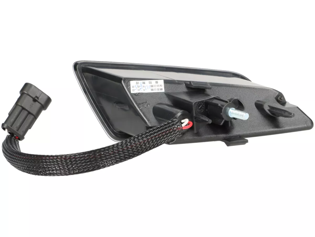 Juego de intermitentes delantero+trasero -MOTO NOSTRA- luz de marcha LED dinámica, luz de marcha diurna delantera + luz de posición trasera (E-mark)- Vespa GTV, GTS 125-310 Keyless - ahumado