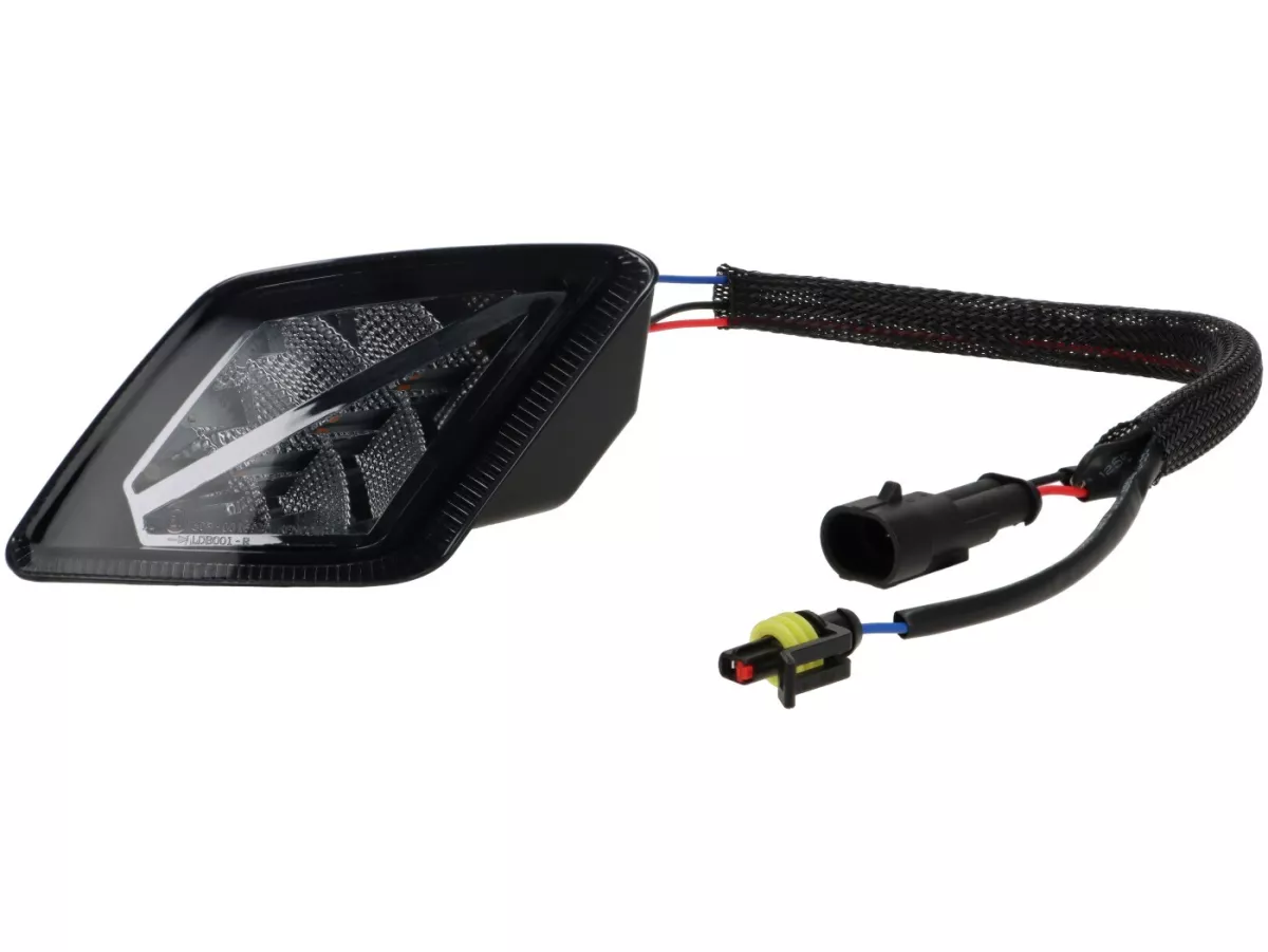 Pair of rear indicators -MOTO NOSTRA- dynamic LED sequential light, with position light (E-mark)- Vespa GTV, GTS 125-310 Keyless - smoked