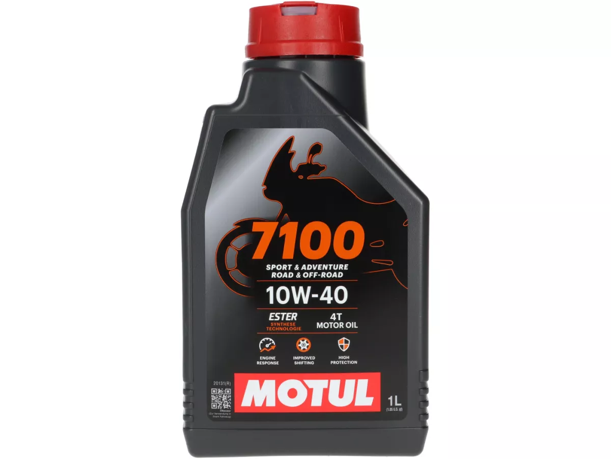 Aceite - Aceite de motor -MOTUL 7100- 4 tiempos SAE 10W-40 totalmente sintético (Jaso MA2)- 1000ml - recomendado por Kingwelle como aceite de engranajes para Vespa Classic Smallframe//Largeframe