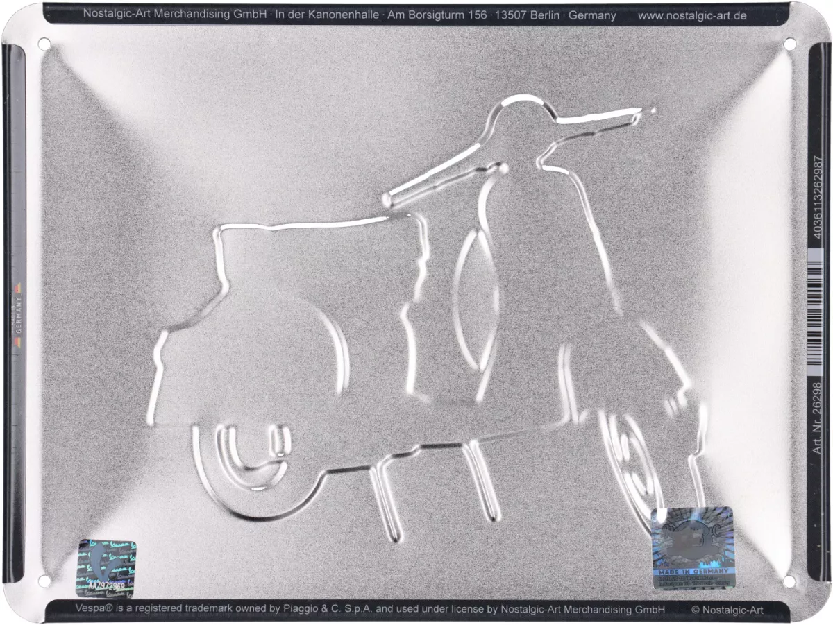 Tanda iklan -Seni Nostalgia- Vespa, Vespa Sejak 1946, 15x20cm