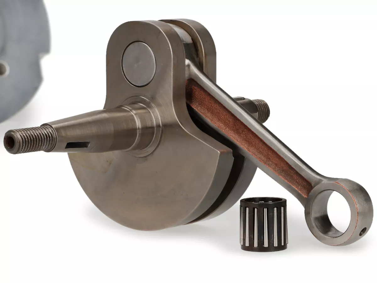 Kit de puesta a punto incl. cigüeñal KINGWELLE y culata CNC -NAGY BLECHROLLER 135 ccm, Wideframe/Faro Basso 1948-1952, Ø=56,5mm, carrera=54mm- Vespa V1 a V15, V30 a V33, 125U, ACMA (-1953), Hoffmann A, B, C, M24, Douglas Rod